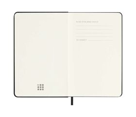 Agenda Moleskine 18 meses horizontal sem/vista P tapa dura negro