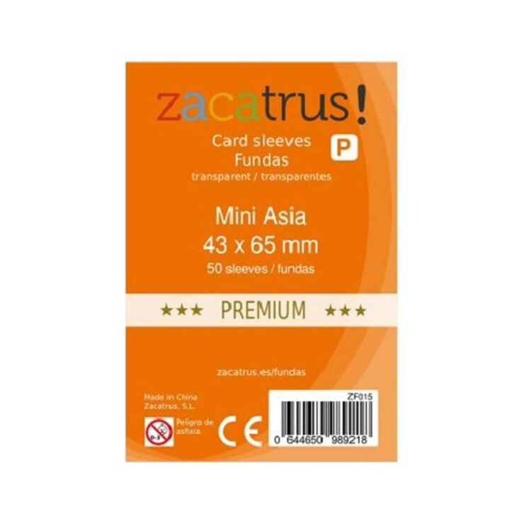 Funda cartas Zacatrus Mini Asia Premium (43x65 mm) - 50 unidades