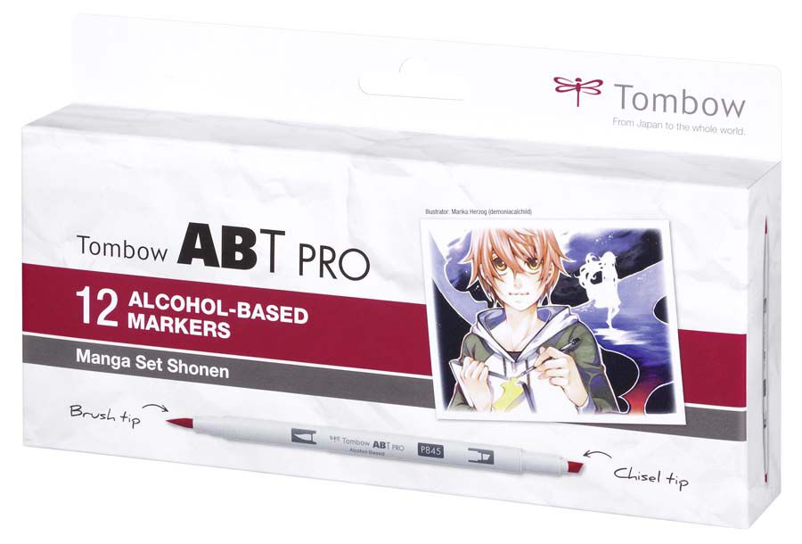 Rotulador Dual Brush 12 Colores Manga Shonen