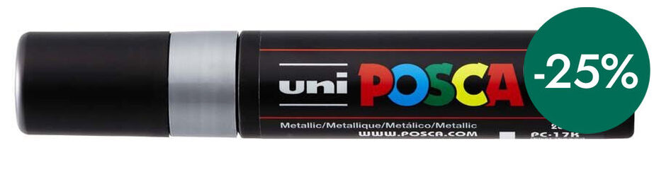 Rotulador Posca PC-17K 15mm plata