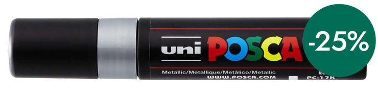 Rotulador Posca PC-17K 15mm plata