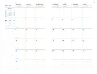 Agenda 16 meses Quo Vadis Billy A5+ sem/vista mult. 2025-26 azul