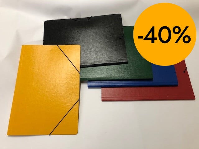 Carpeta cart&oacute;n con gomas A4 Soldaplastic azul