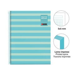 Notebook A4 Tapa Flexible 80 Hojas Cuadr&iacute;cula 5 &times; 5 Between Lines Azul Cielo