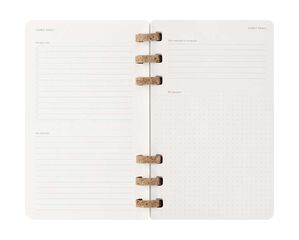 Agenda escolar espiral moleske tapa blanda sem/vista L 2025-26 negro