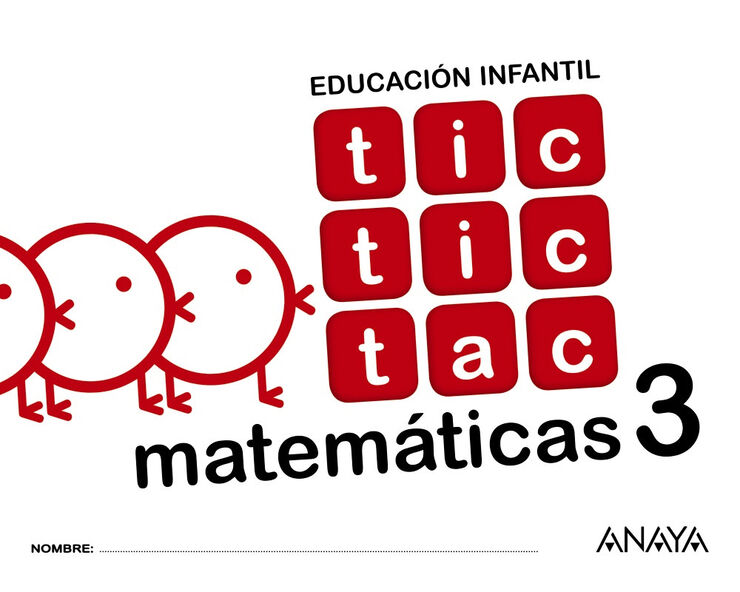 Tic Tic Tac Matemáticas 3 Infantil