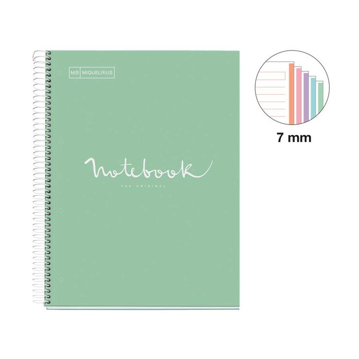 Notebook 5 A4 Tapa extrad. 120H Raya Mrius Emotions Menta