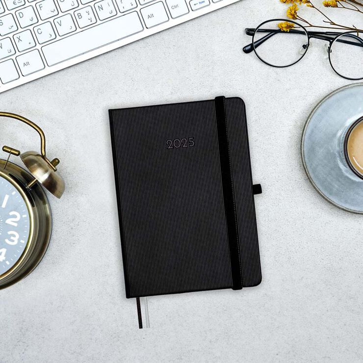 Agenda Finocam Textura M4 sem/vista h cat 2025 negro