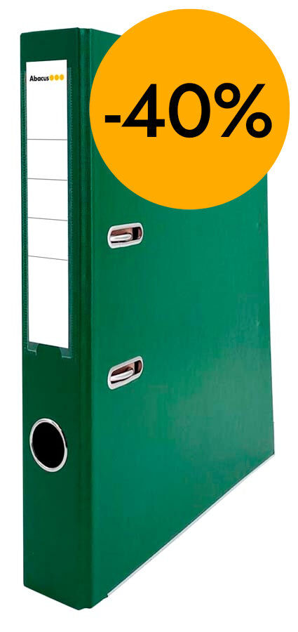 Arxivador palanca Abacus A4 llom estret verd