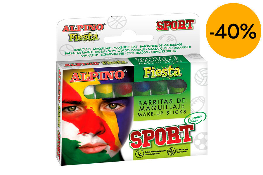 Maquillaje barra Fiesta Sport 6 colores