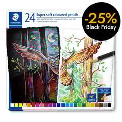 Llapis Staedtler Super Soft 24 colors