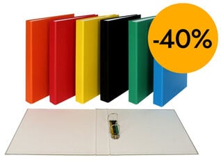 Carpeta Abacus cart&oacute;n forrado 2 anillas 30mm naranja