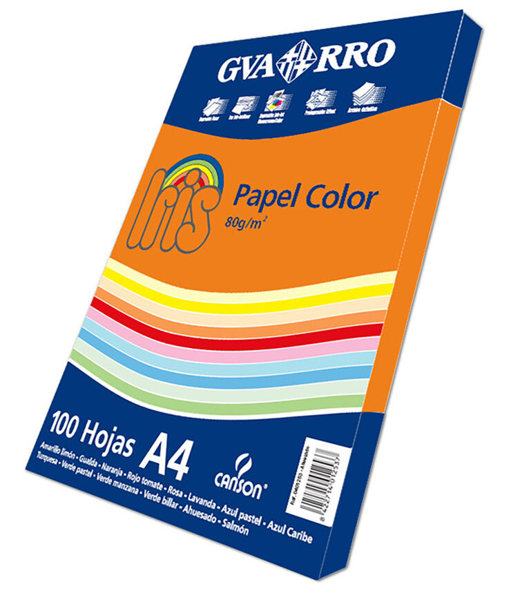 Paper Canson Repro IRIS A4 80g Taronja 100 fulls