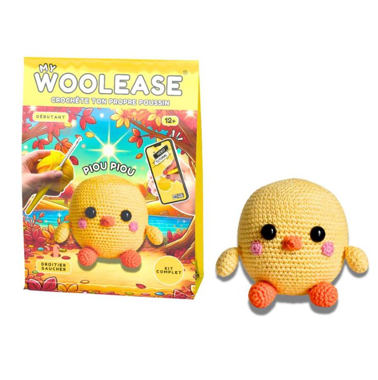 Kit de ganxet per a principiants My Woolease Pollet