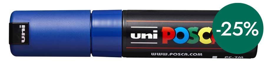 Retolador Posca PC-7M 4,5-5,5mm blau