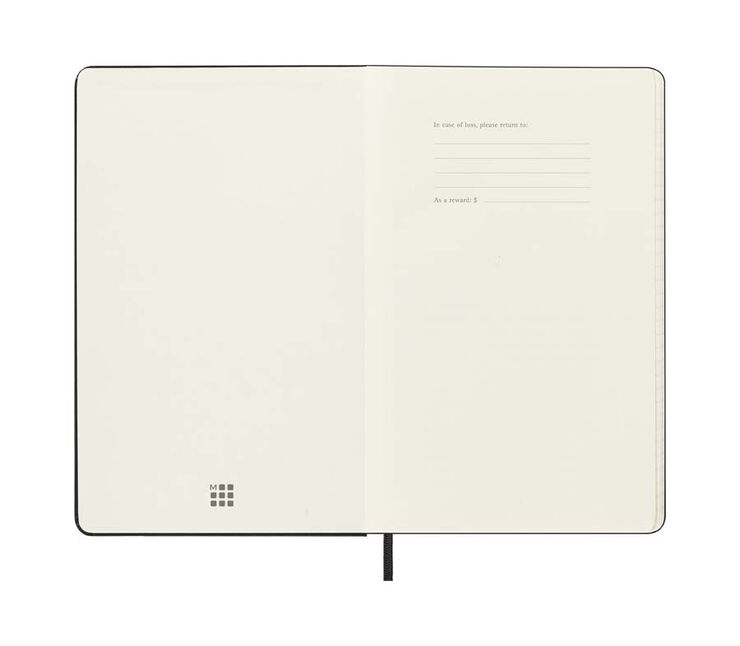 Agenda Moleskine 18 meses d&iacute;a/p&aacute;g L tapa dura negro