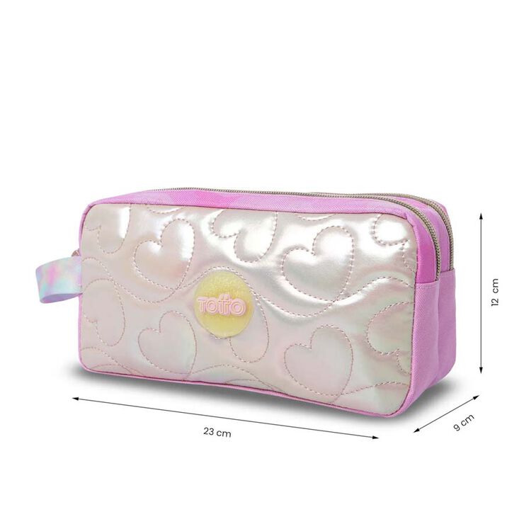 Estuche Totto 2 Cremalleras Unicorn Kisses