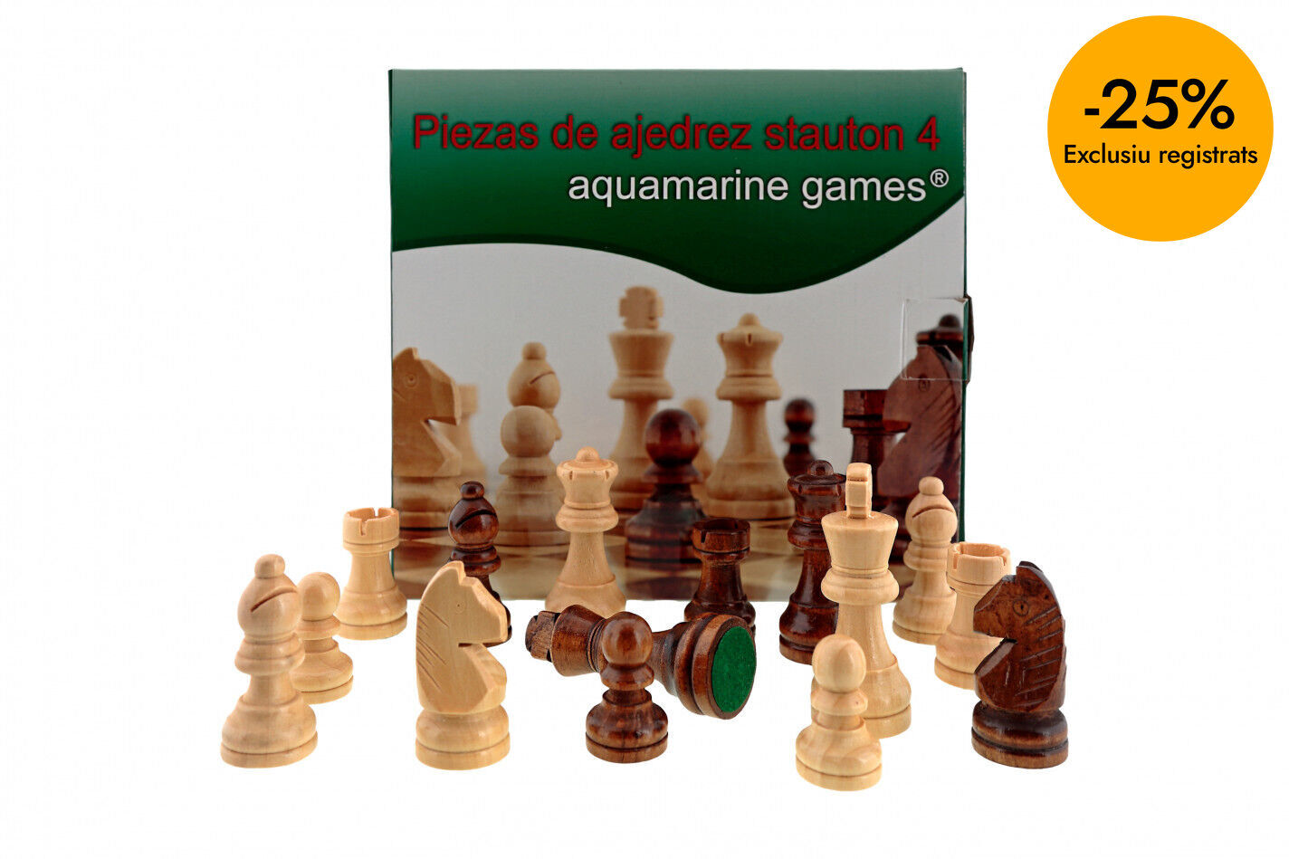 Piezas de ajedrez de madera