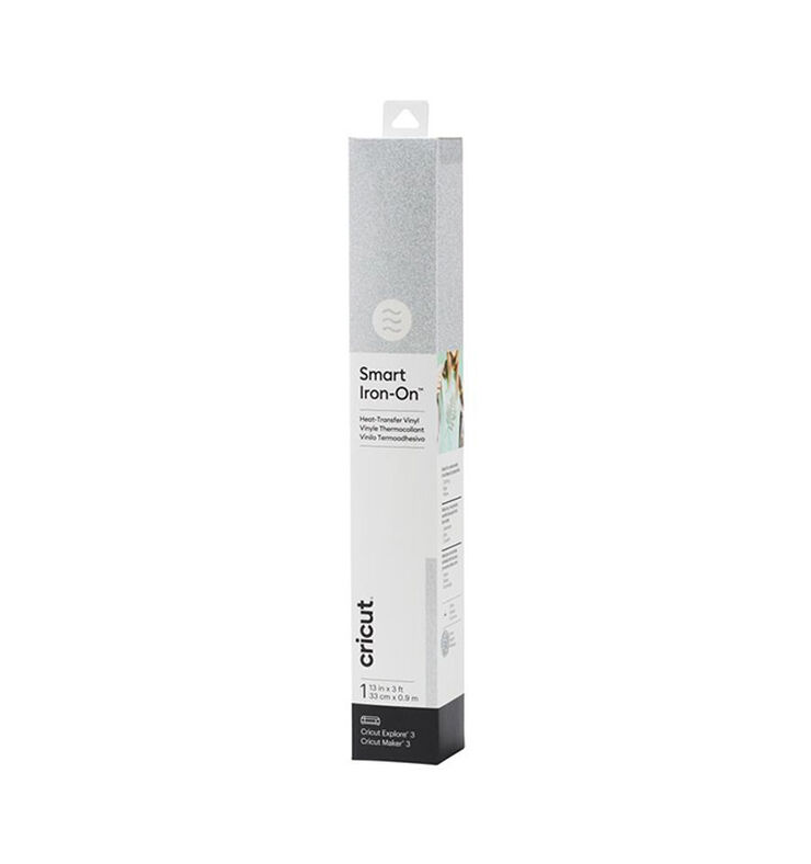 Vinilo Smart Iron-On 33x91cm plata glitter