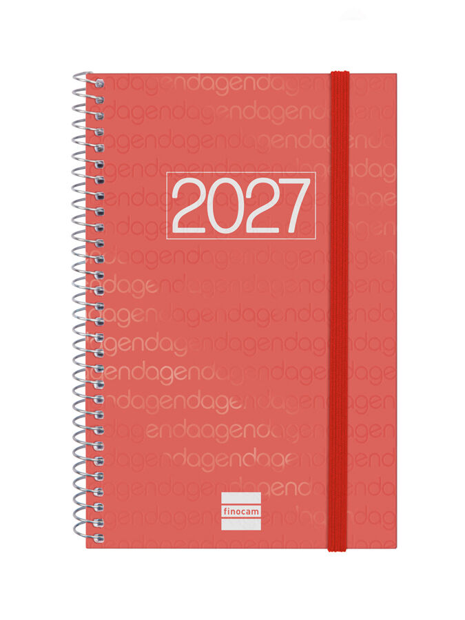 Agenda Finocam Year Setmana Vista Horitzontal 2027 Castell&agrave; Vermell