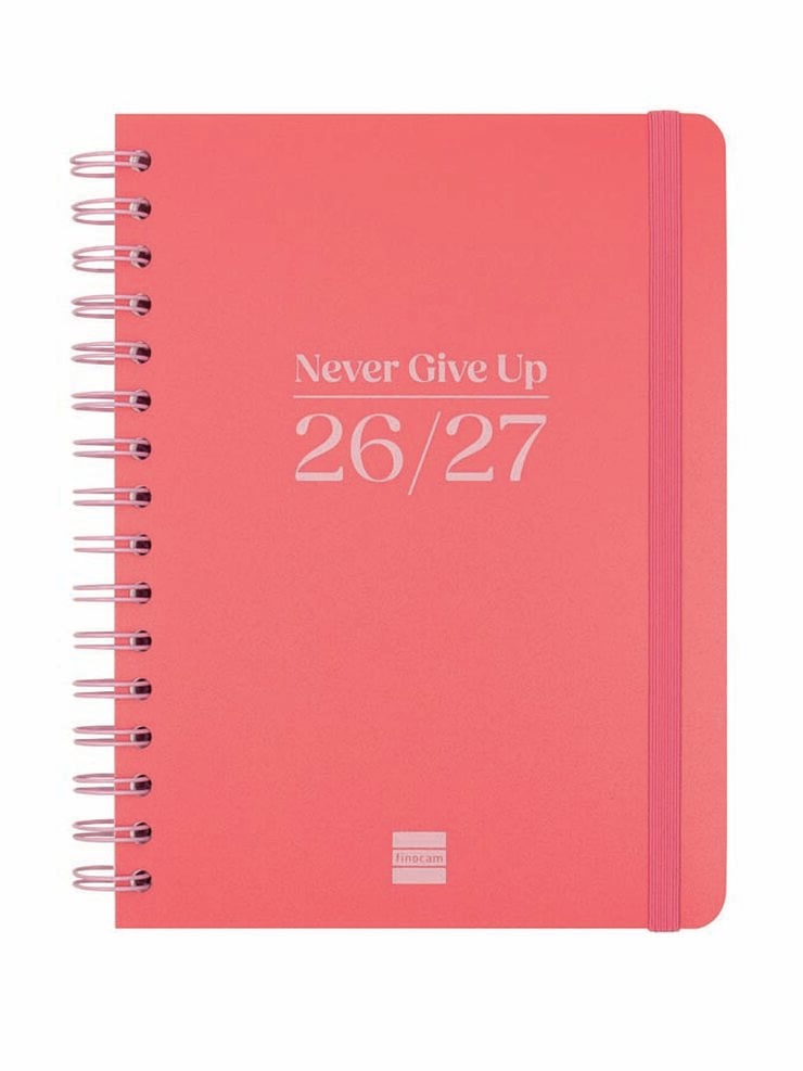 Agenda Finocam Cosmflex 1/4 Sem/Vista Castellano 2026-27 Rojo