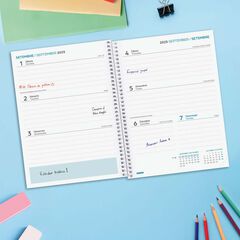 Agenda Finocam escolar Cool 1/4 sem/vista cat 2025-26 azul