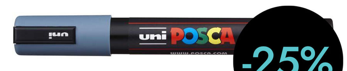 Rotulador Posca PC-5M 1,8-2,5mm gris pizarra