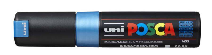 Rotulador Posca PC-8K 8mm azul metal