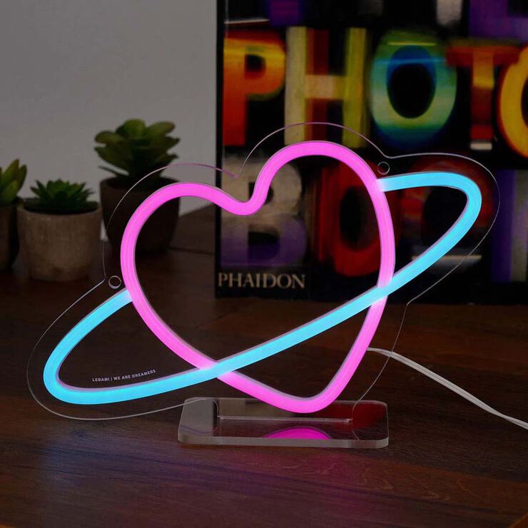 Llum led neó Legami Planet Heart