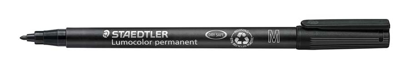 Rotulador permanente Staedtler Lumocolor punta M negro