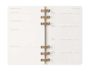 Agenda escolar espiral moleske tapa blanda sem/vista L 2025-26 negro