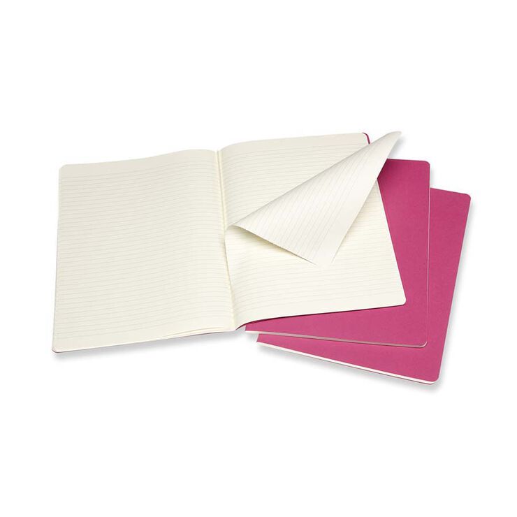 Pack 3 Llibretes Moleskine P Rosa Ratlla