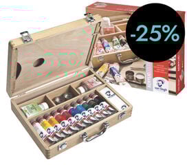 Caixa acrílics Van Gogh maletí fusta