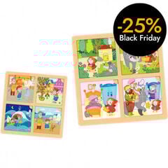 Puzzles Akros Secuencias Caperucita + Pinocho