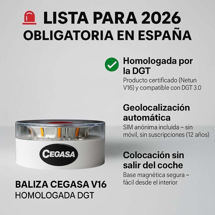 Llum d'Emergència Cegasa V16 homologada