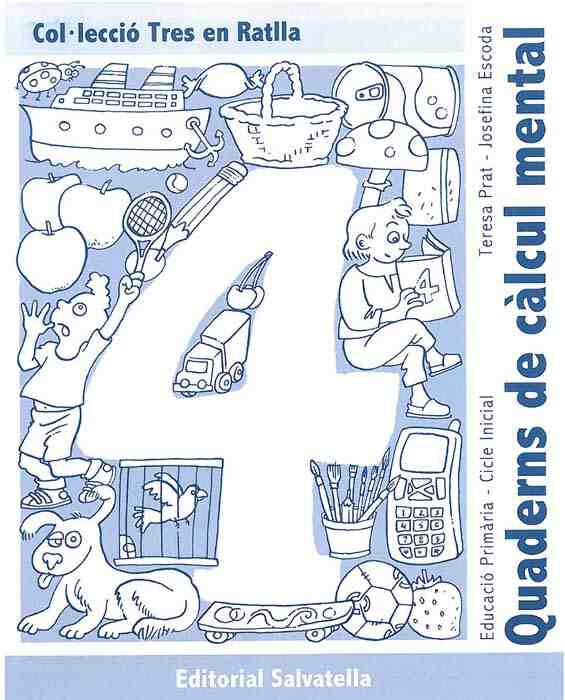 Tres en ratlla 04 Quaderns de C&agrave;lcul Mental Salvatella