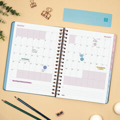 Agenda Finocam Optimal Semana Vista Horizontal 2027 Multiling&uuml;e Azul