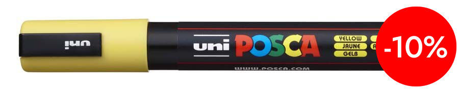 Retolador Posca PC-5M 1,8-2,5mm groc