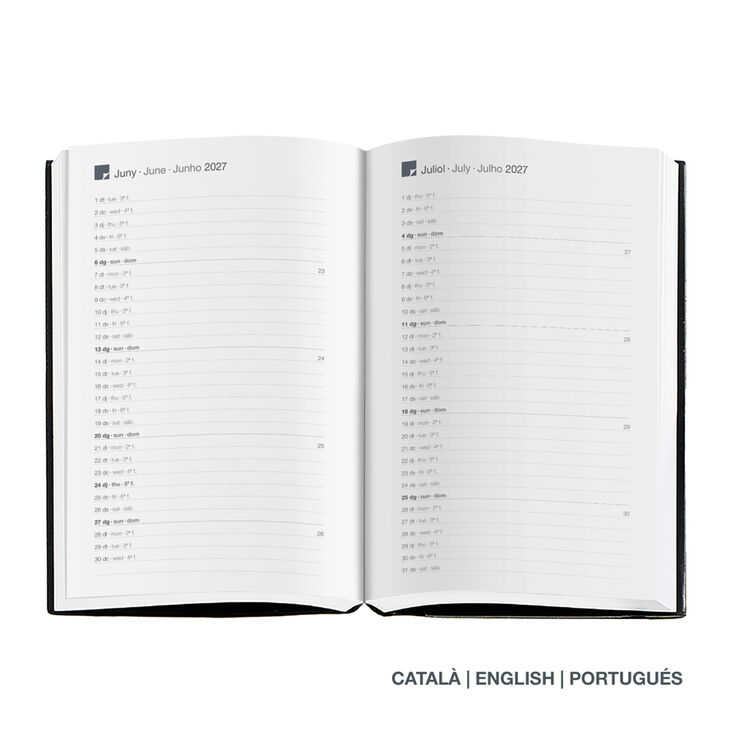 Agenda Miquelrius Passport Dia P&agrave;gina Catal&agrave; 2027 Camuflatge