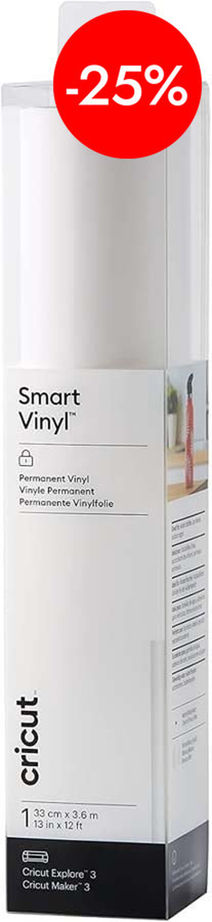 Vinilo Smart permanente 33cmx3,6m blanco