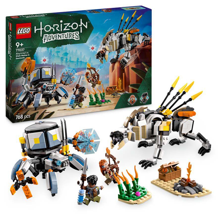LEGO&reg; Horizon Aloy y Varl vs. Cangrejo y Dientes Serrados 77037