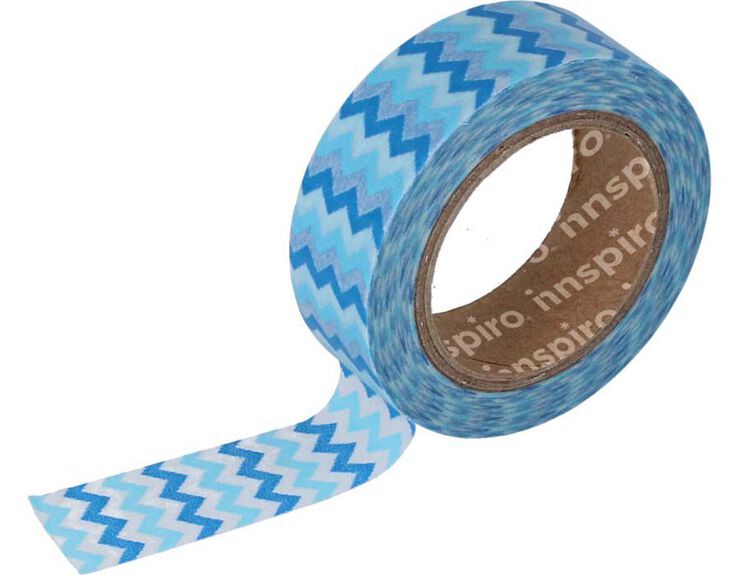 Washi Tape Innspiro Zig-Zag azul