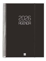 Agenda Finocam Opaque E40 1día/pág cas 2026 negro