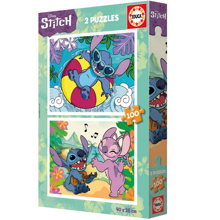 Puzle 2 X 100 piezas Stitch