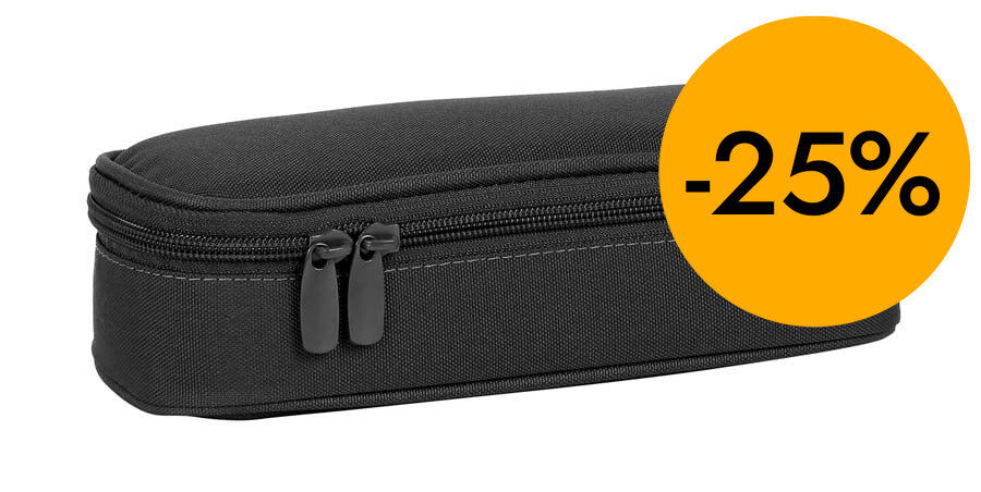 Estuche oval Abacus negro