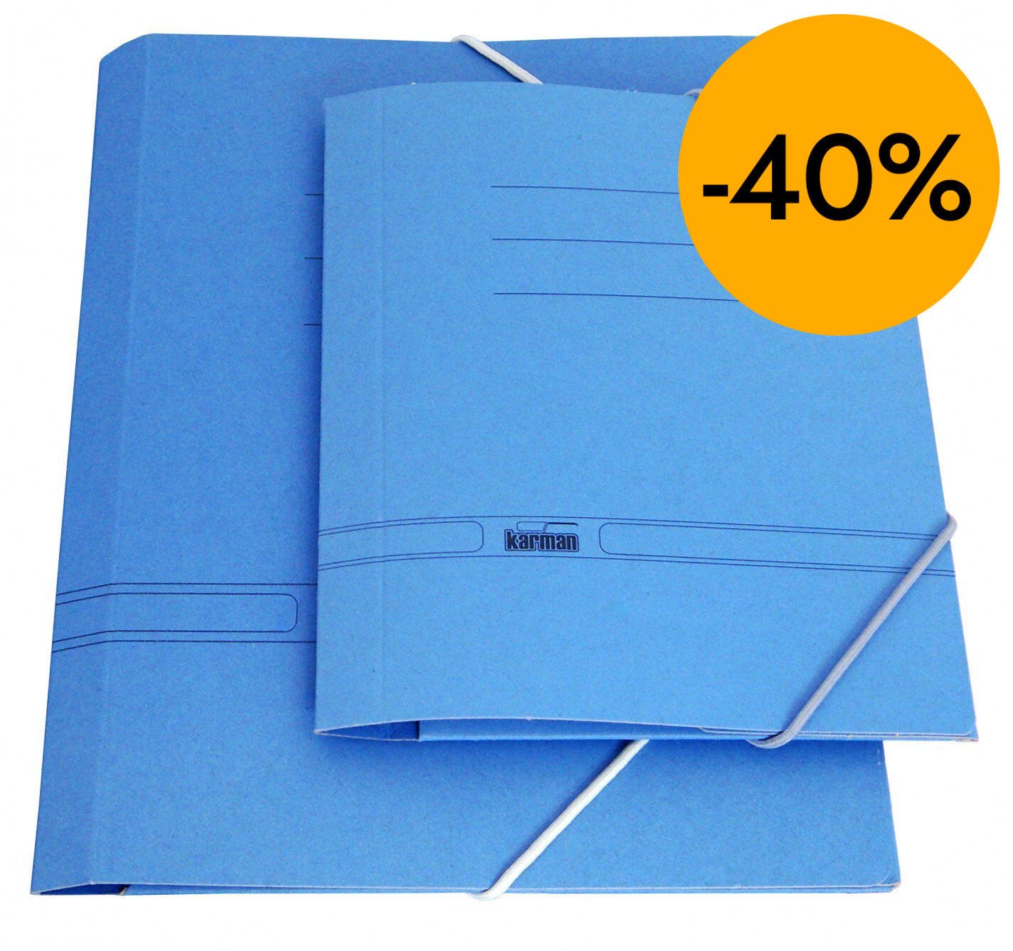 Carpeta de cart&oacute;n con gomas A5 Montichelvo azul