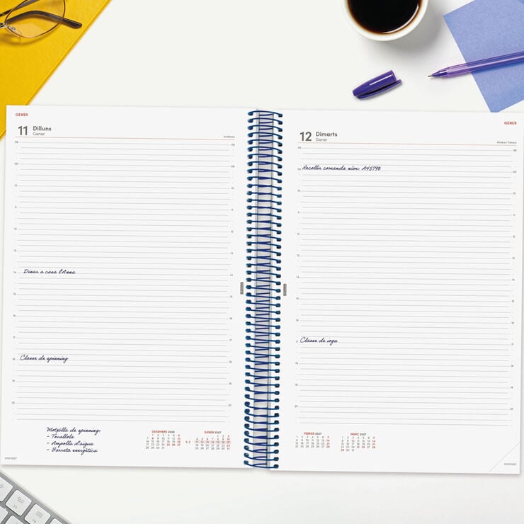 Agenda Finocam Year D&iacute;a P&aacute;gina 2027 Catal&aacute;n Azul