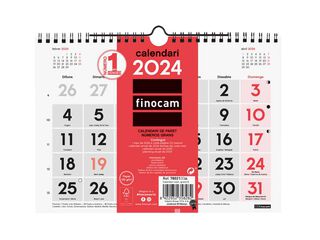 Calendario pared Finocam Números Grandes S 2024 cat