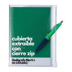 Agenda Mark's 18 Mesos A6 Setmana/Vista Multiling&uuml;e 2026-2027 Difuminat Verd