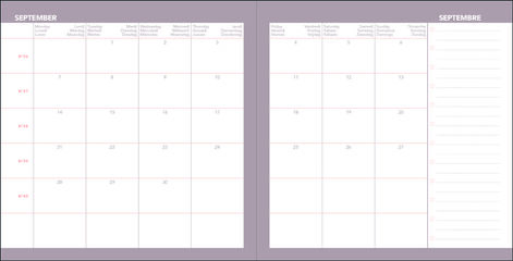 Agenda Quo Vadis 13M Executif 16x16 cm Semana Vista Multiling&uuml;e 2027 Surtido